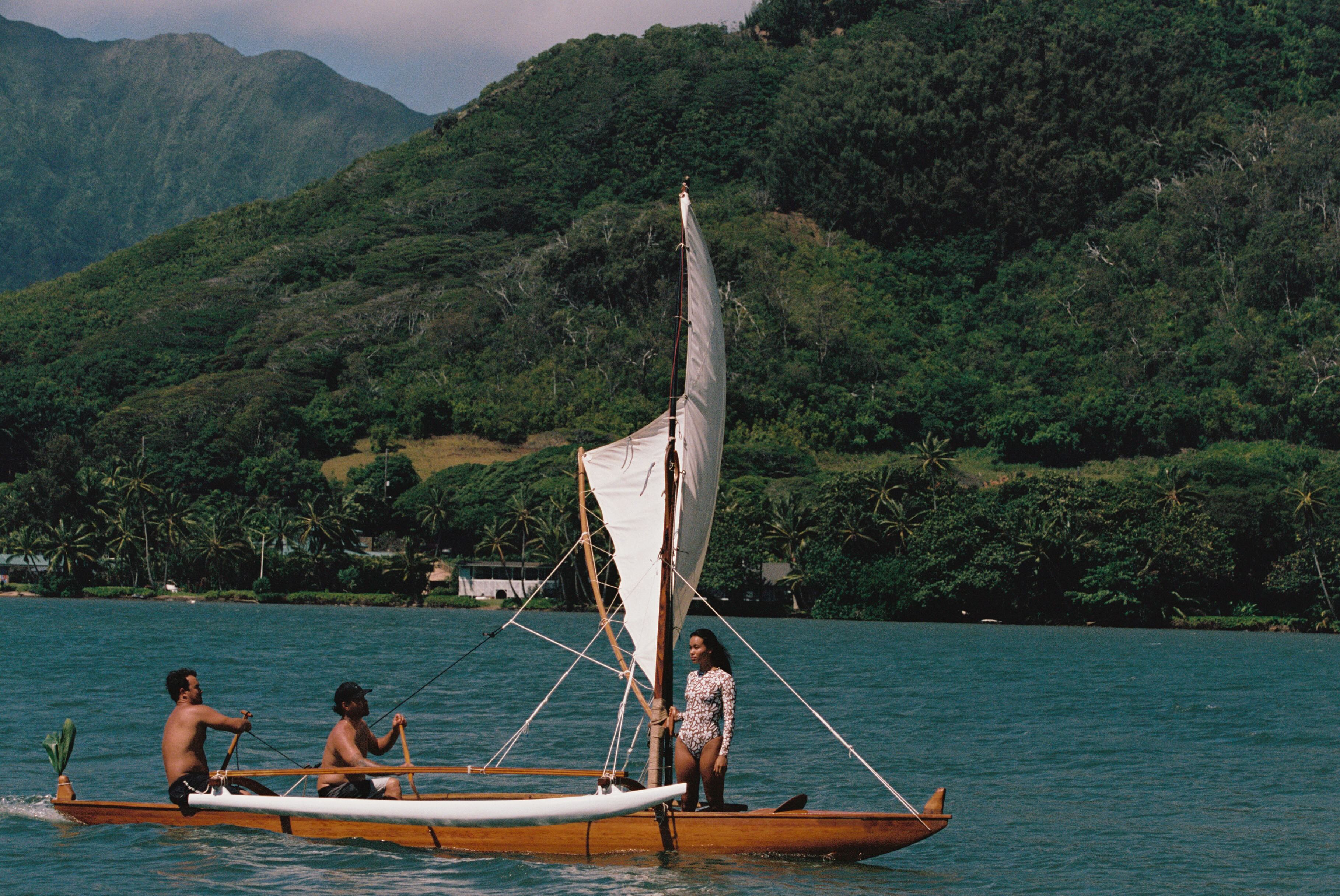 Ama Long-Sleeve Surfsuit Back Zip in Lei Coco print – Sustainable Surf & Swimwear | Abysse