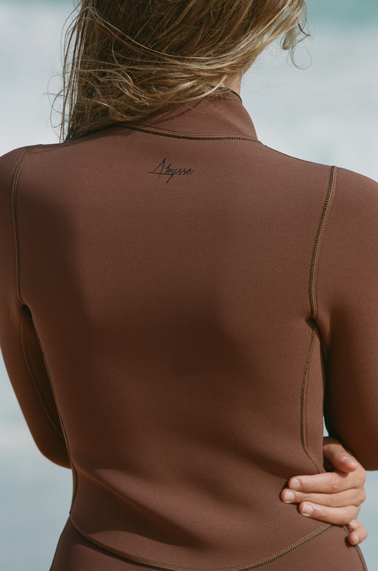 Lotte Reef Women's Long-Sleeve spring suit eco wetsuits back | ABYSSE | Yamamoto neoprene