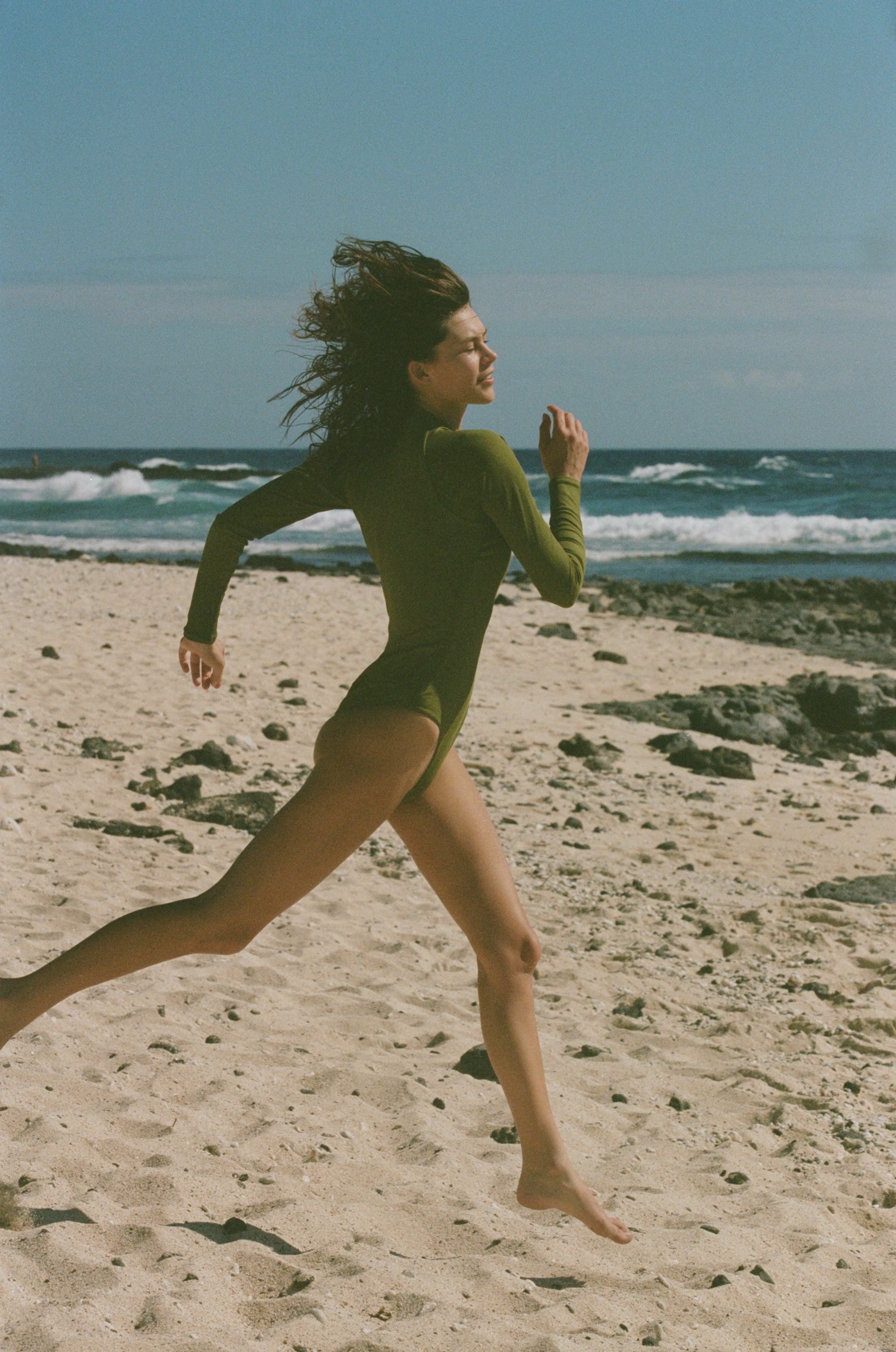 Bo Palm Rib | Front Zipper Surfsuit | Sustainable Swimwear