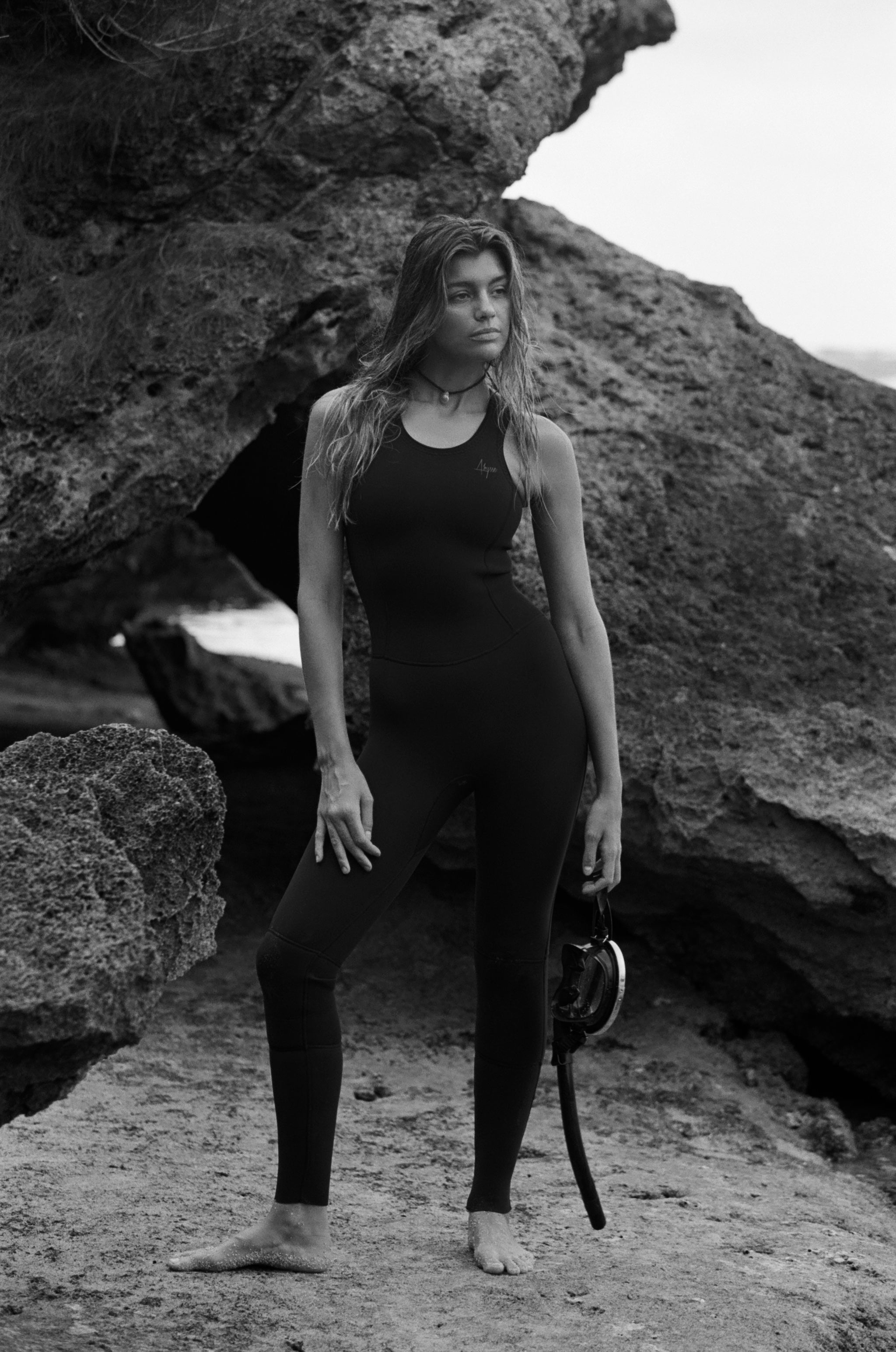 Linda | Long Jane Wetsuit Sleeveless - Black 2mm Eco Neoprene