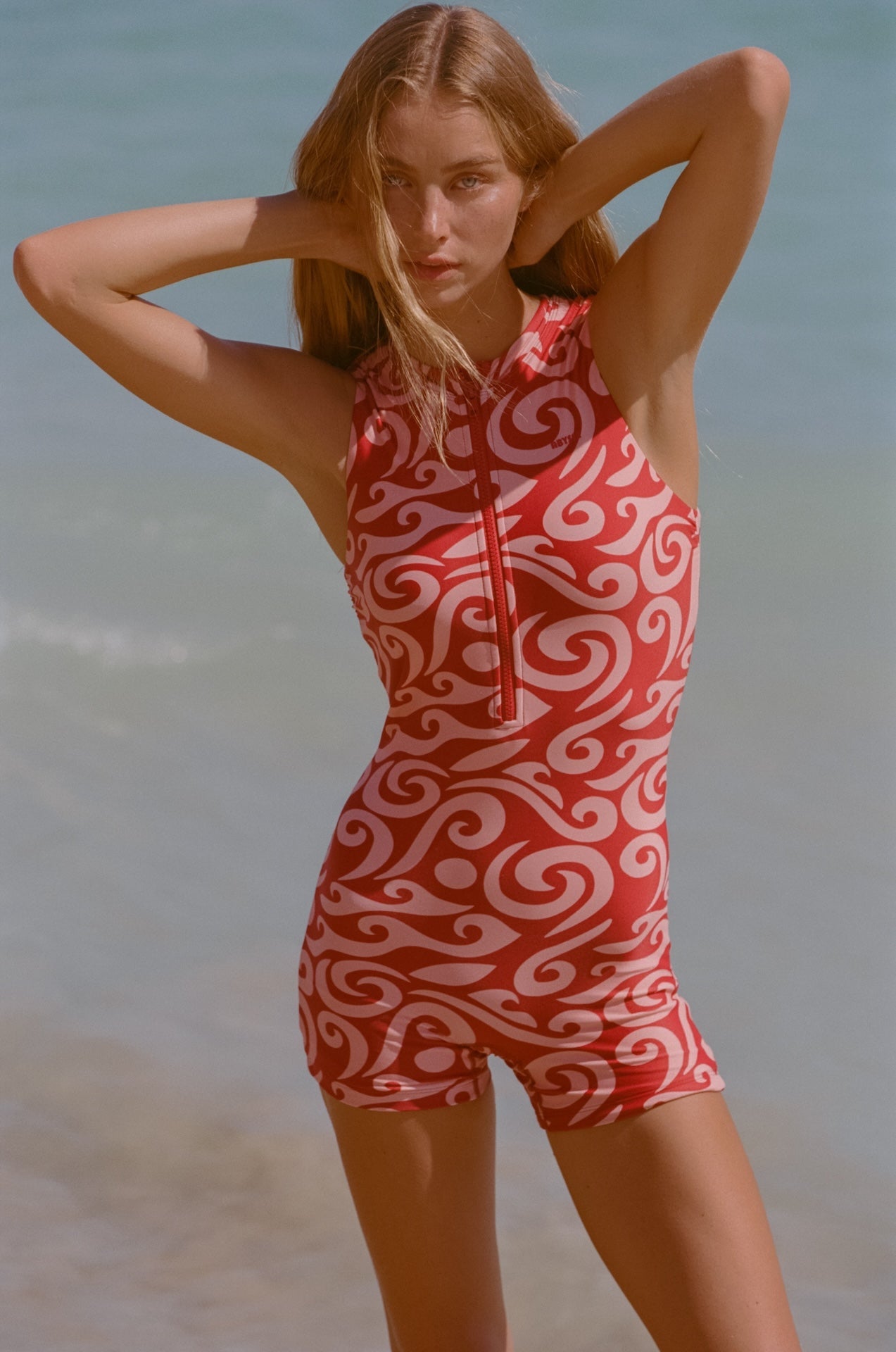 Joyce Archipelago-Pink - Halter Swimsuit | Abysse