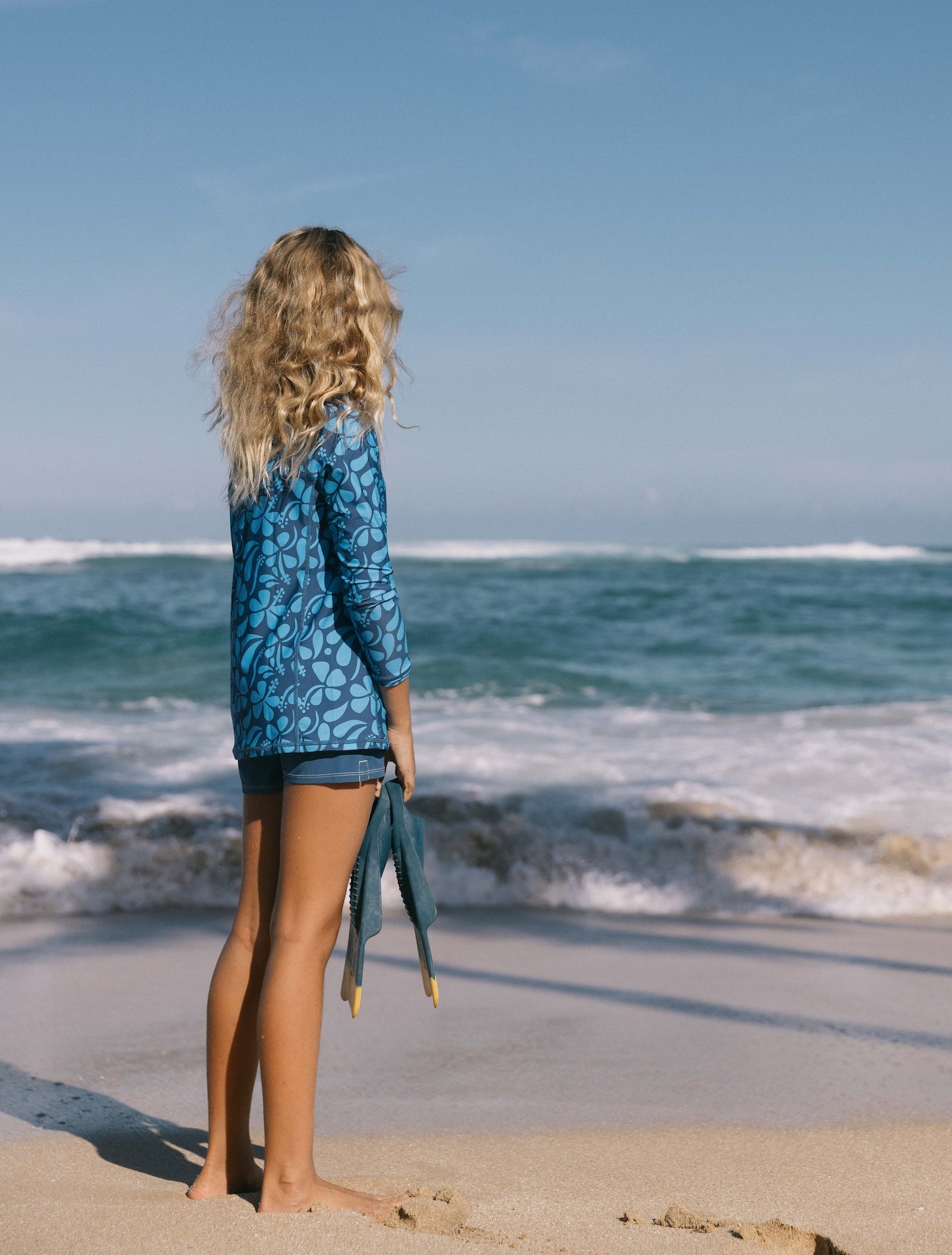 Sunny Rash Guard Mini - Lei - Blue