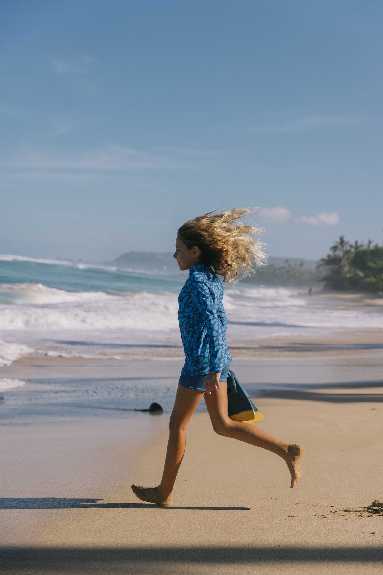 Sunny Rash Guard Mini - Lei - Blue