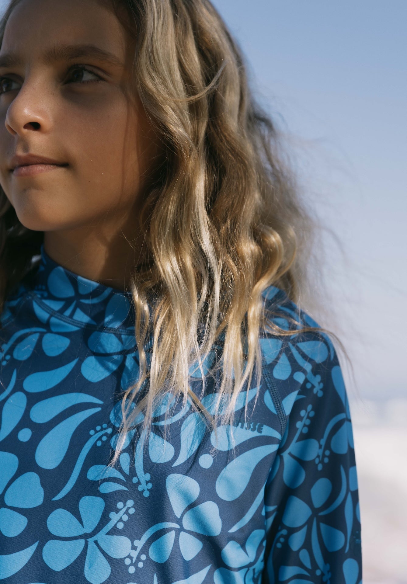 Sunny Rash Guard Mini - Lei - Blue