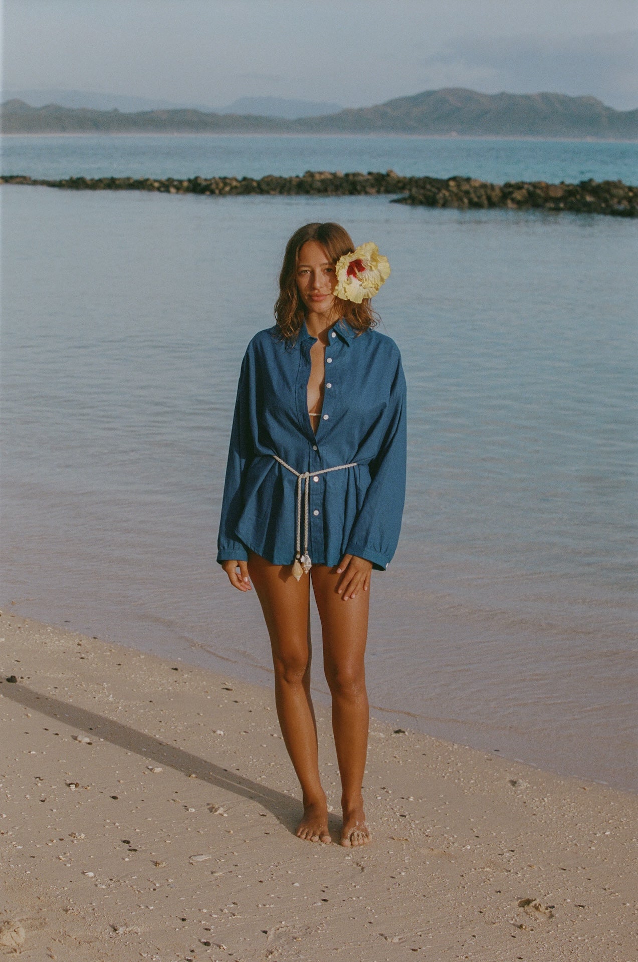 Puka Linen Shirt - Ocean