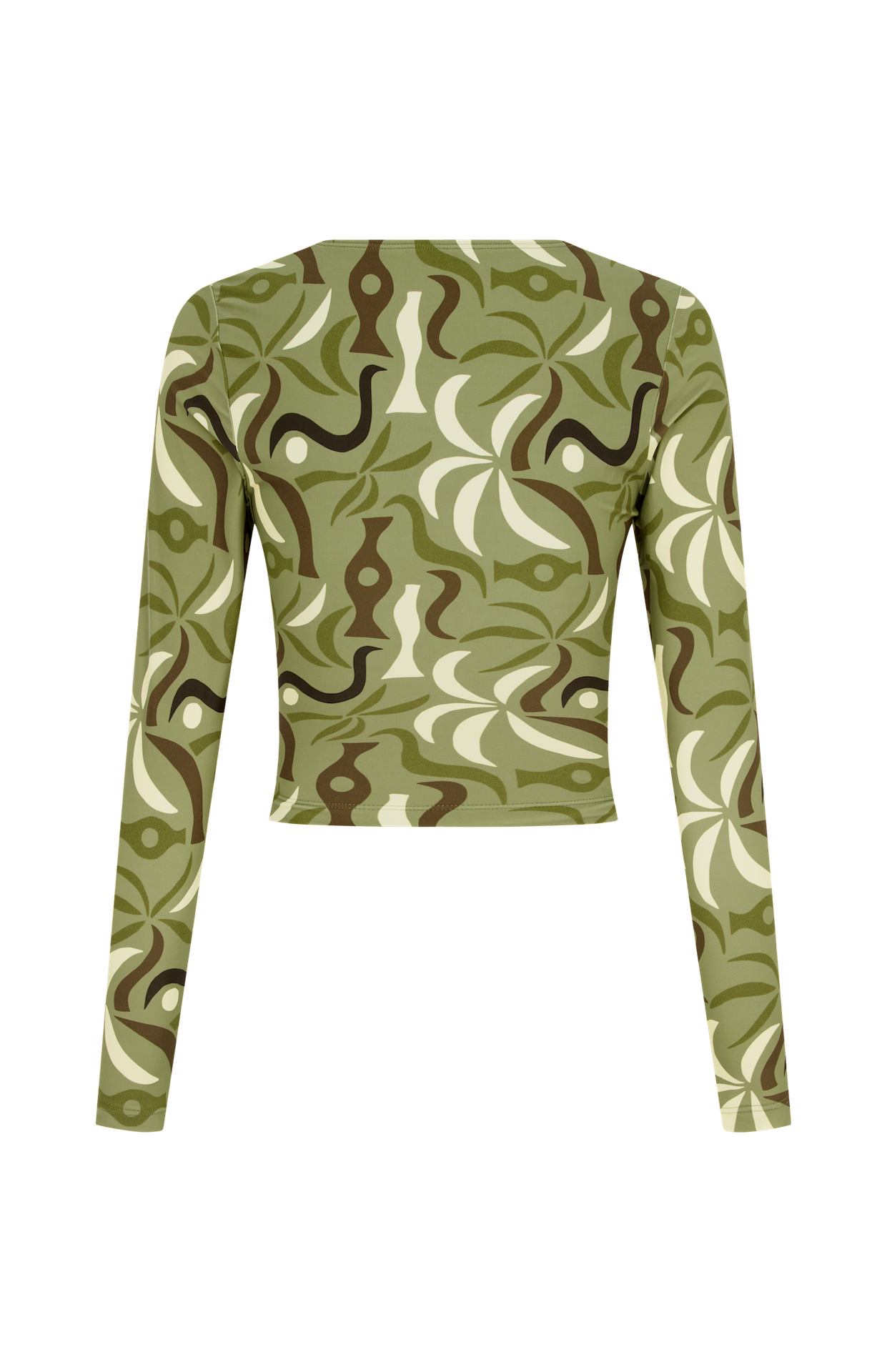 Poppler Crop Rash Guard Top - Canopy Print | Sustainable