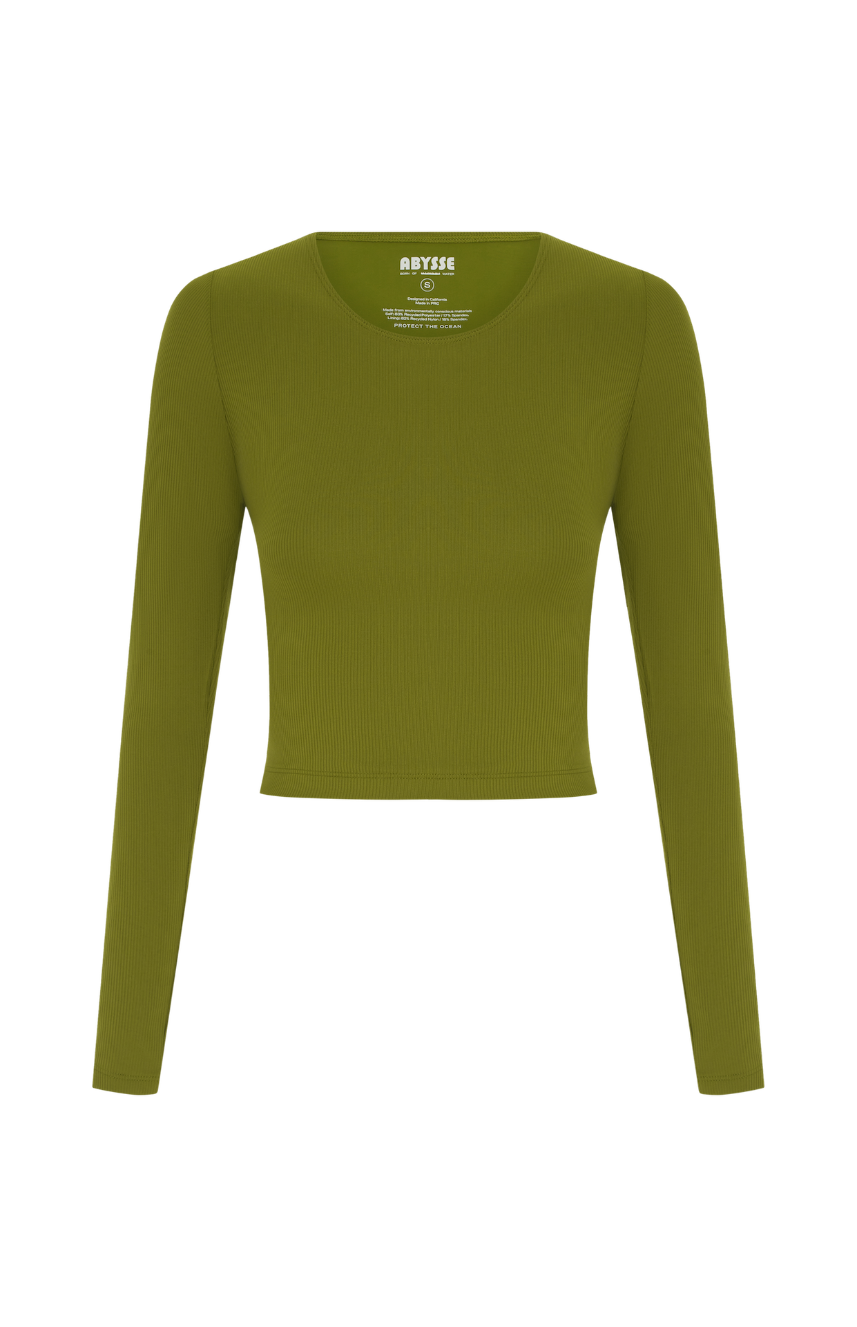 Poppler Crop Rash Guard Top - Palm Rib | Sustainable