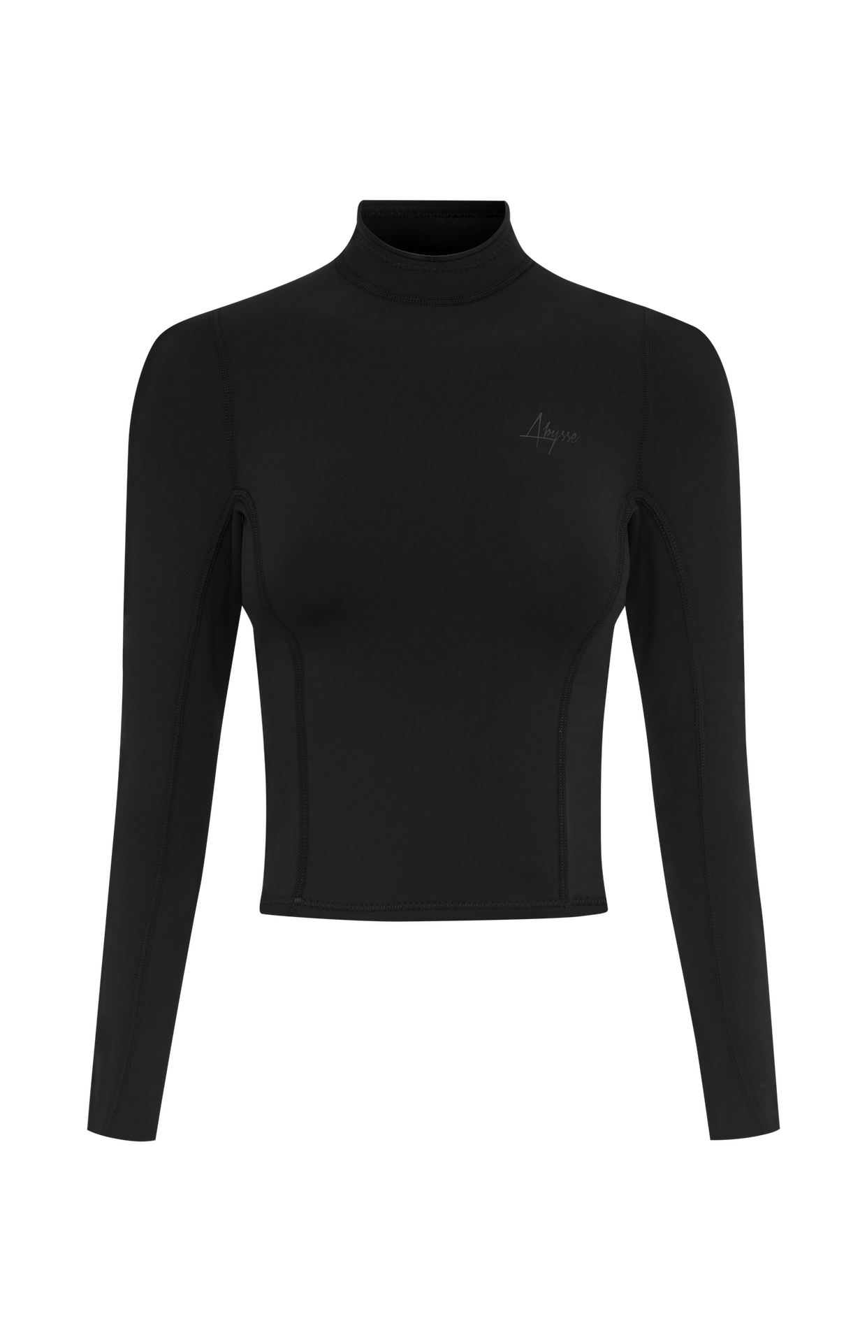 Pam | Crop Rash Guard Black  