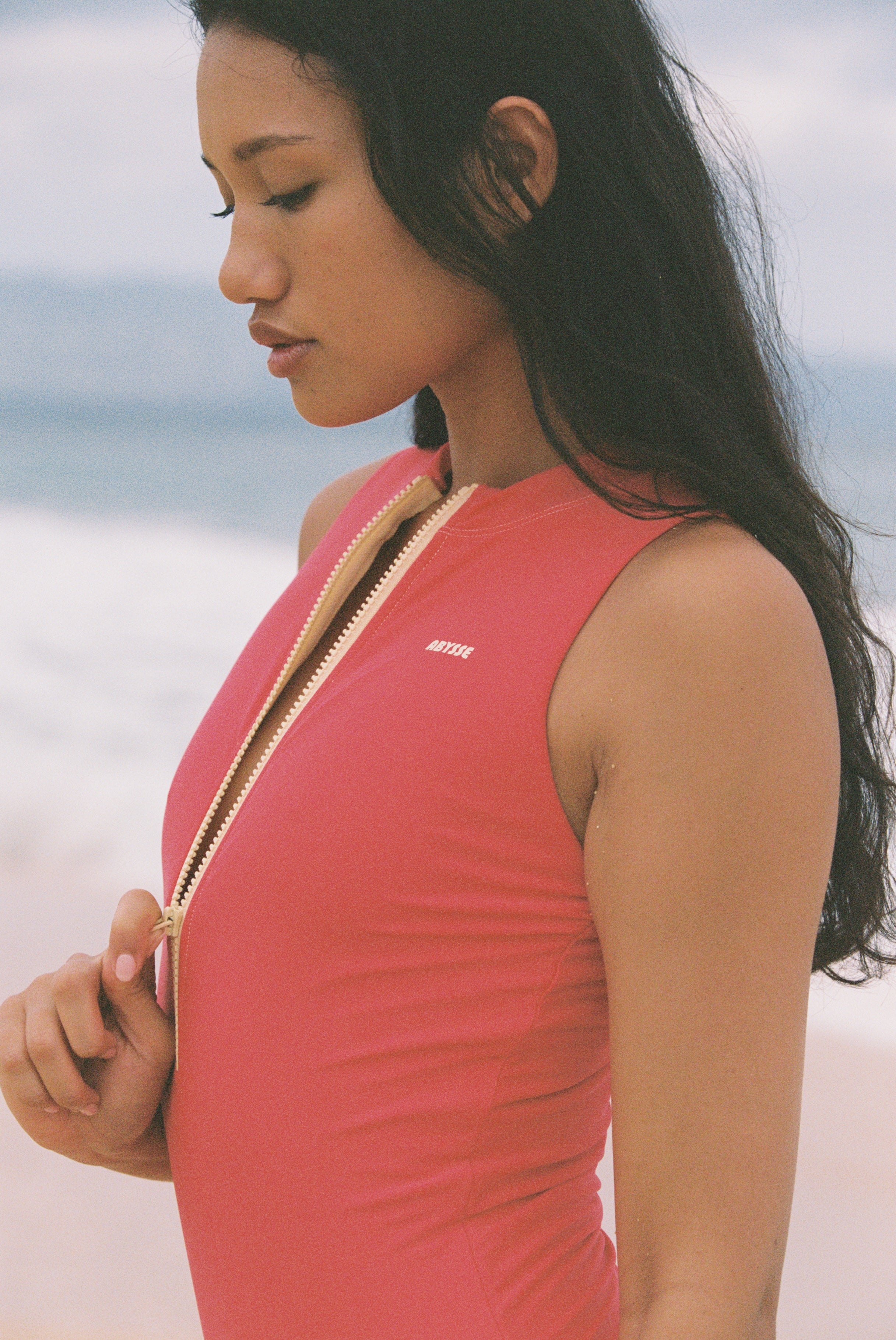 Cooper One piece - Hibiscus Fushia| Sustainable swimwear