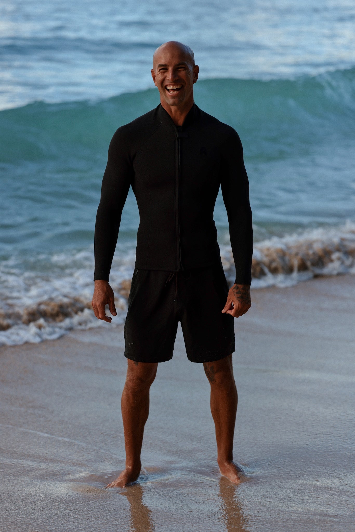 Buttons Front Zip Vest Black 2/2 mm