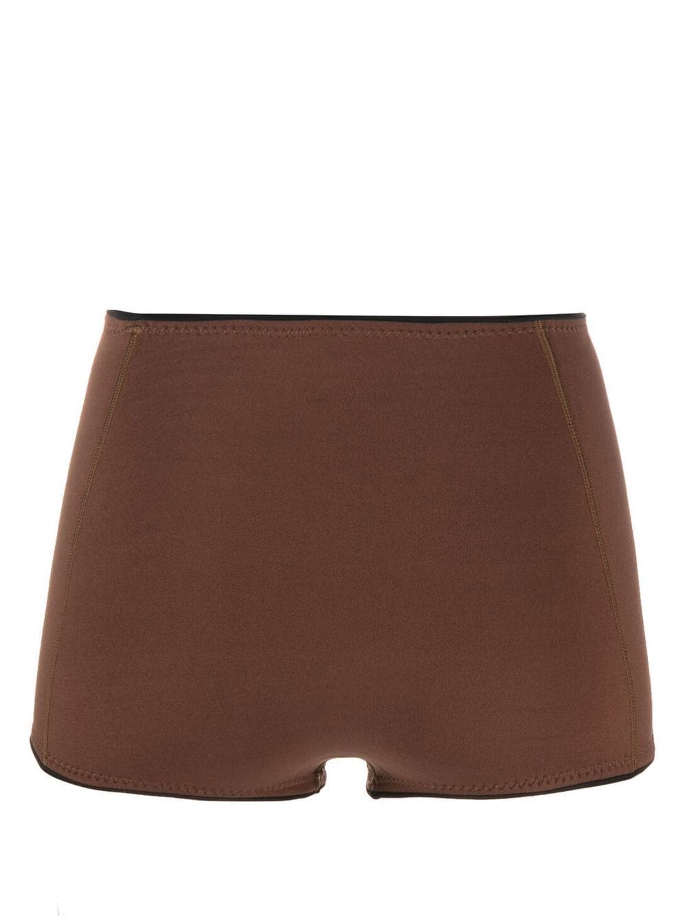 Parry | Short Bikini - Brown Reef 1.5mm Eco Friendly Neoprene flat lay | Abysse