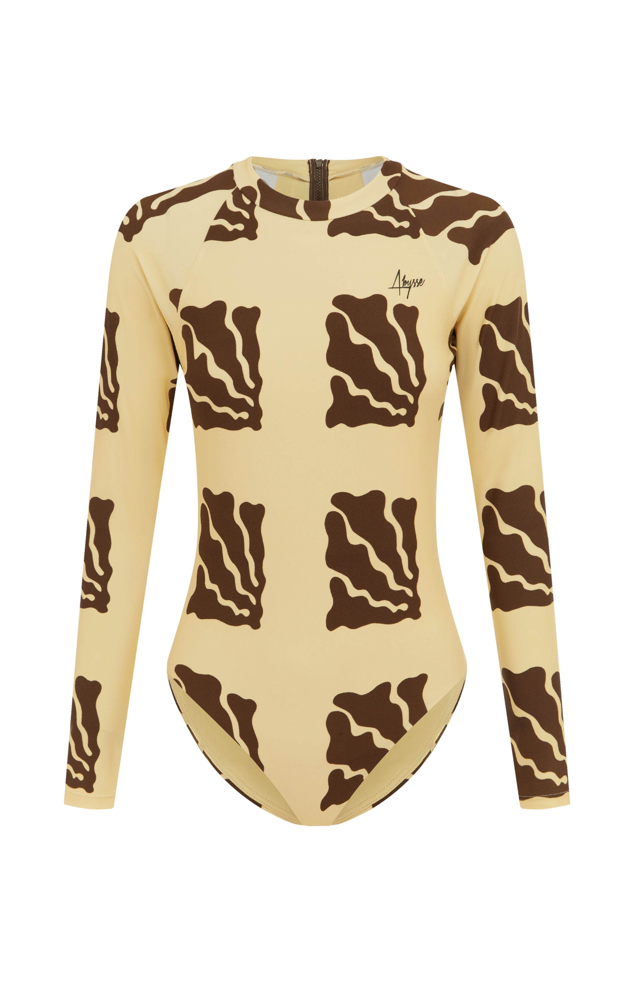 Ama - Coral Long Sleeve Swimsuit Made From Recycled Material | Abysse