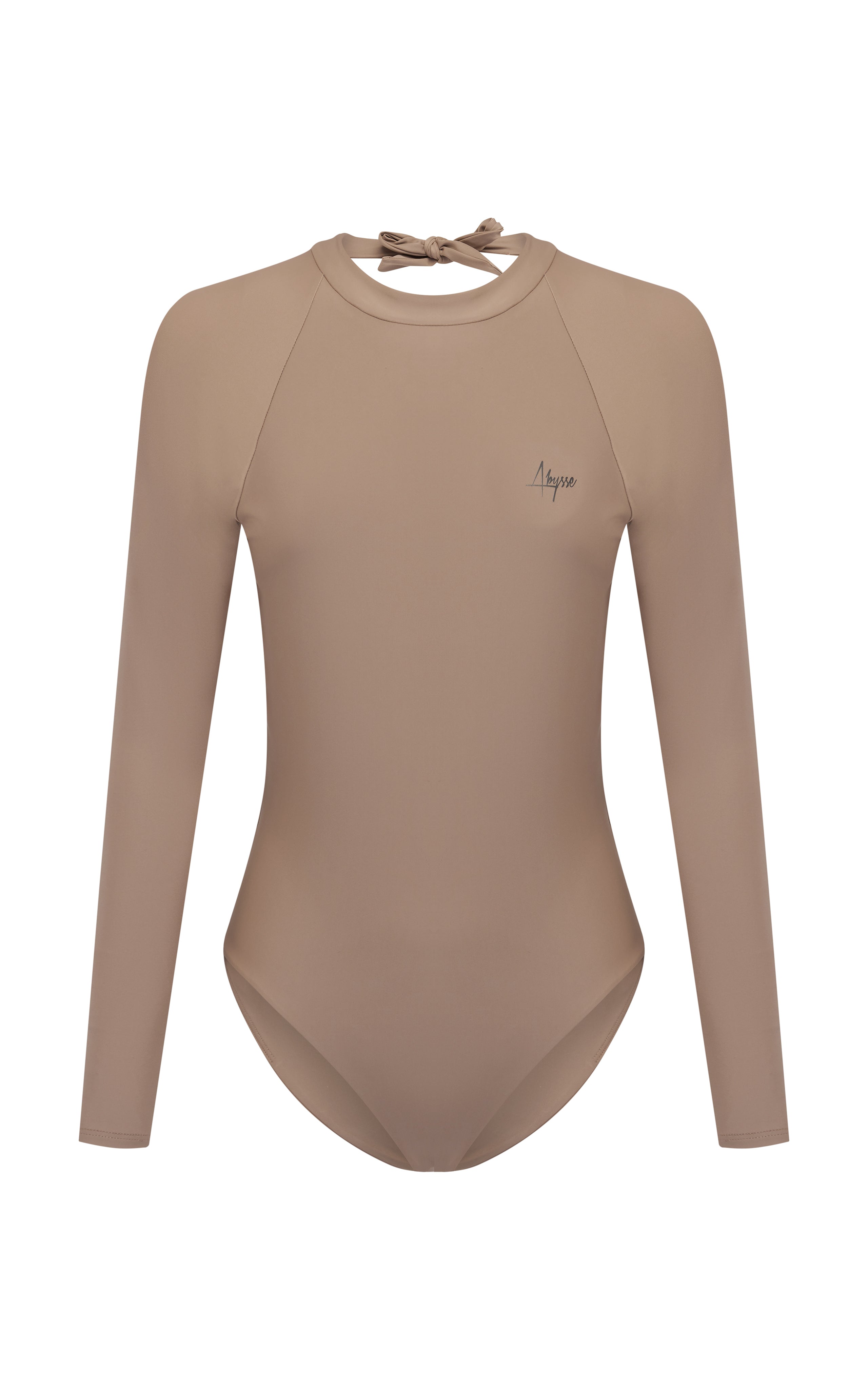 Billie | Long Sleeve One-Piece - Cocoa Made From Recycled Material | Abysse