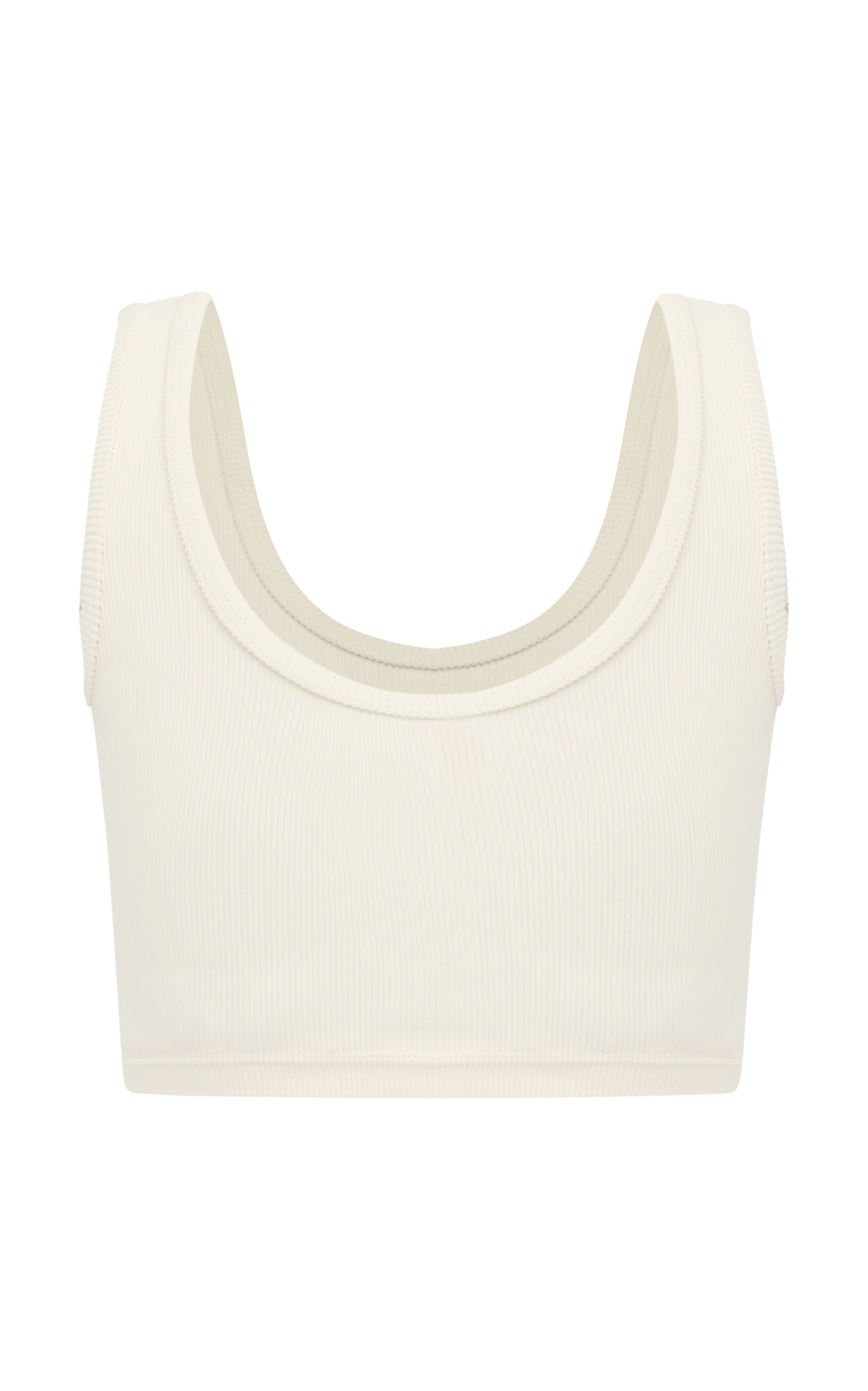 Mary Lou Top - active top with shelf bra integrated - Dune -rib