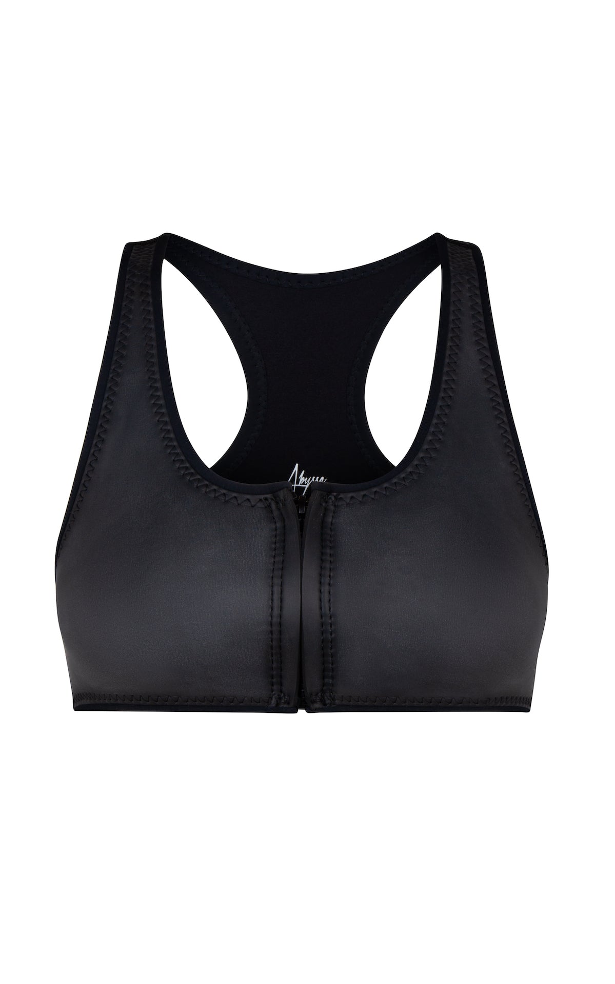 Jenna Neoprene Top Bikini Black ABYSSE (Made in USA Free Shipping USA)