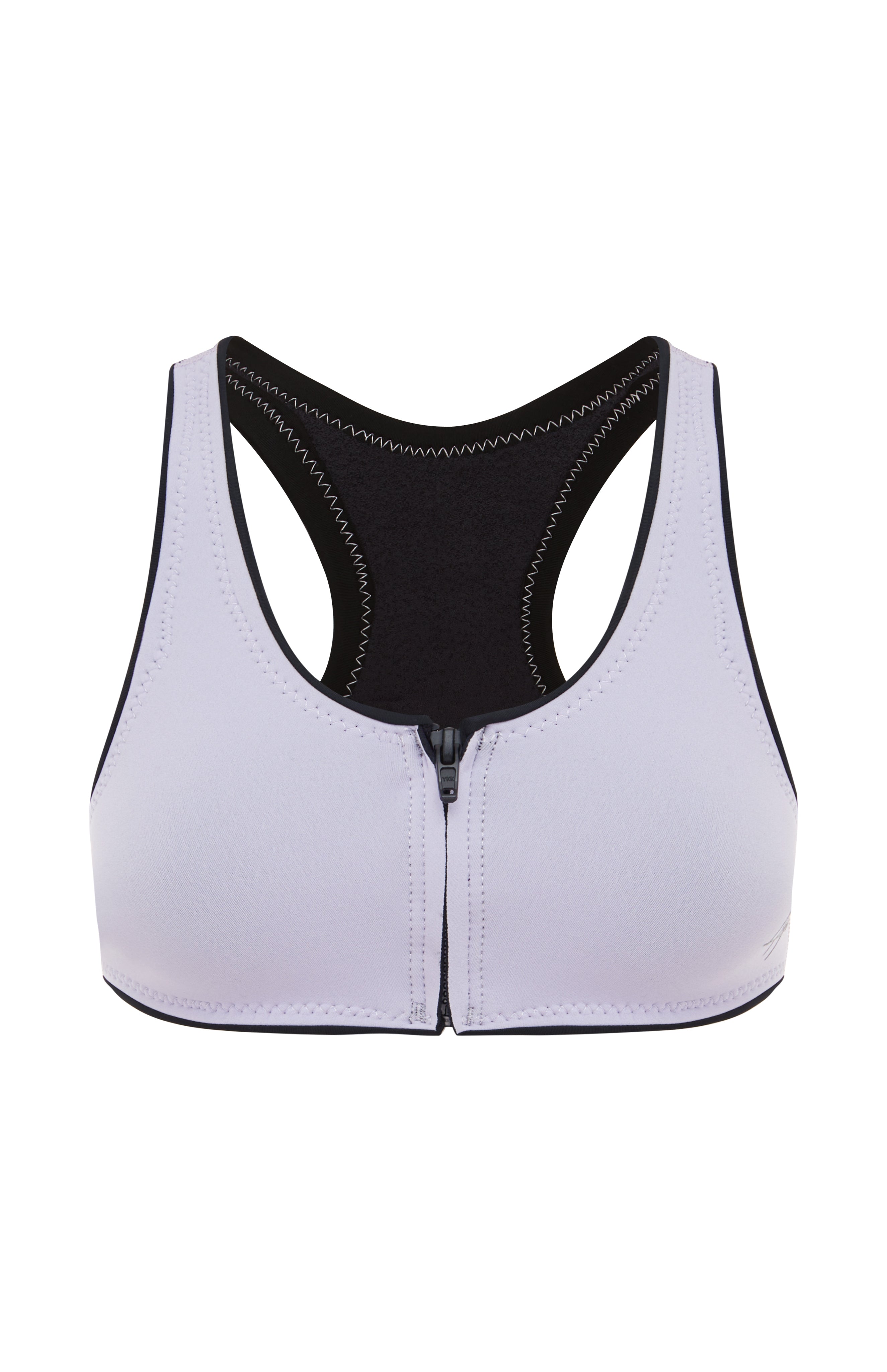 Neoprene Bikini sport top with front YKK zip racer made from premium smoothie 2mm YAMAMOTO Japanese Limestone Neoprene