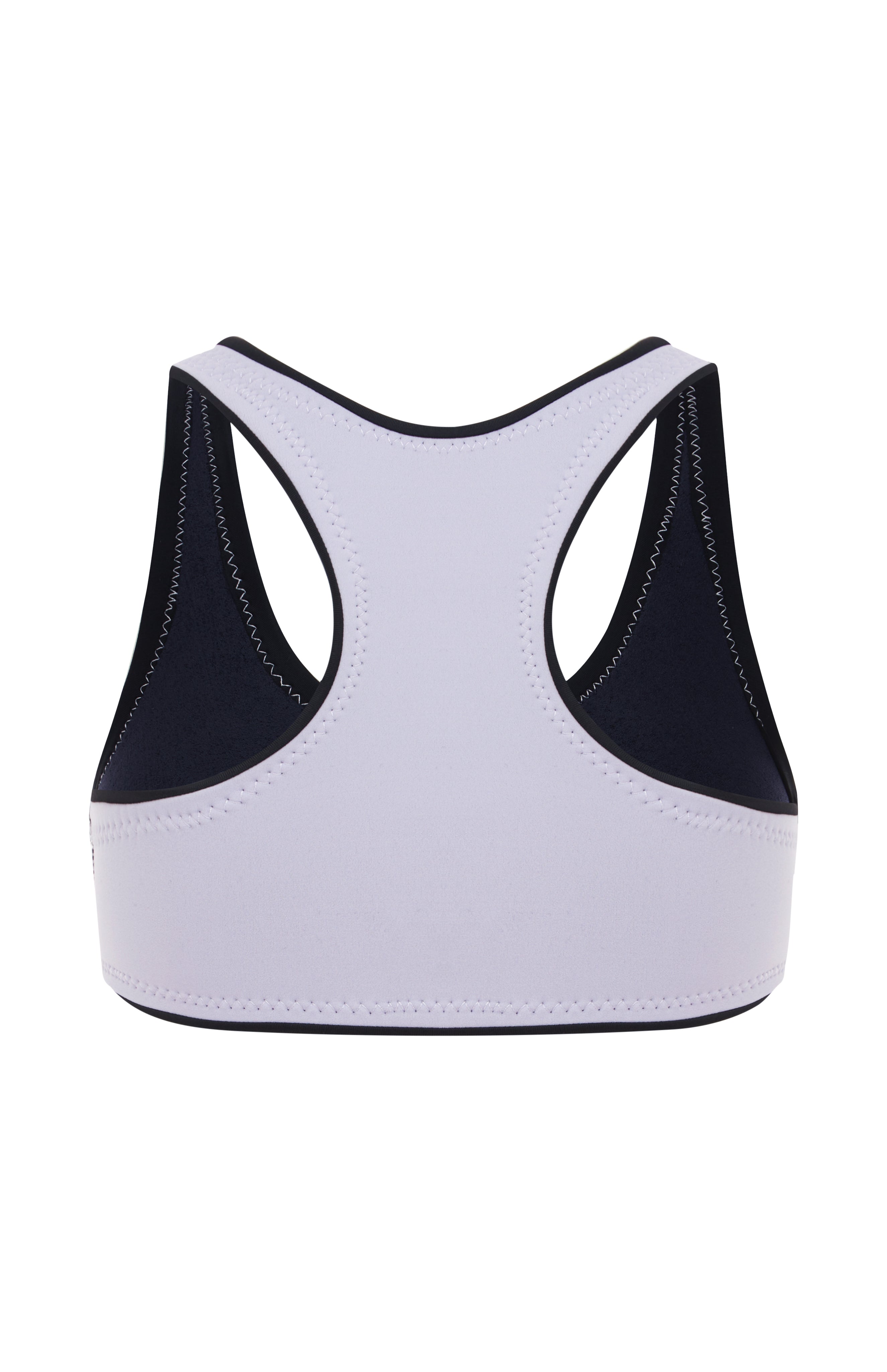 Neoprene Bikini sport top with front YKK zip racer made from premium smoothie 2mm YAMAMOTO Japanese Limestone Neoprene