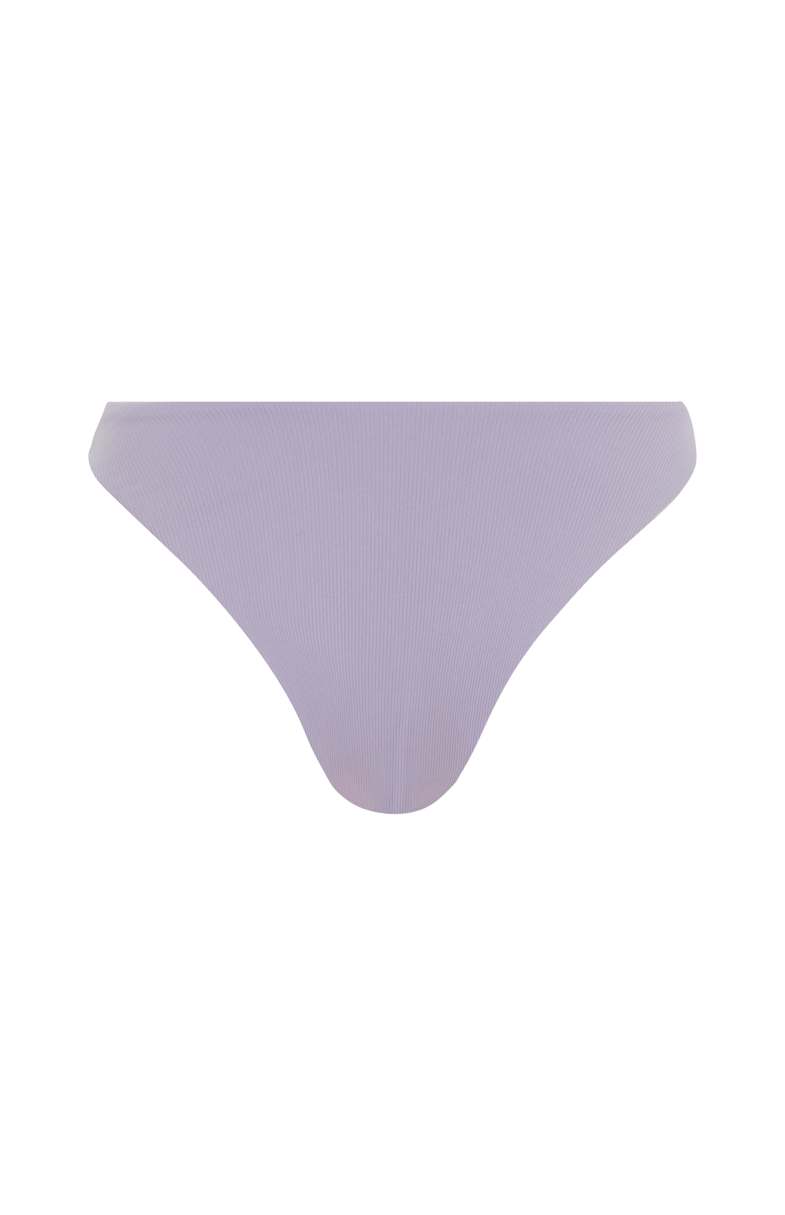 Faye Bikini Bottom - Lilac Rib - sustainable swimwear