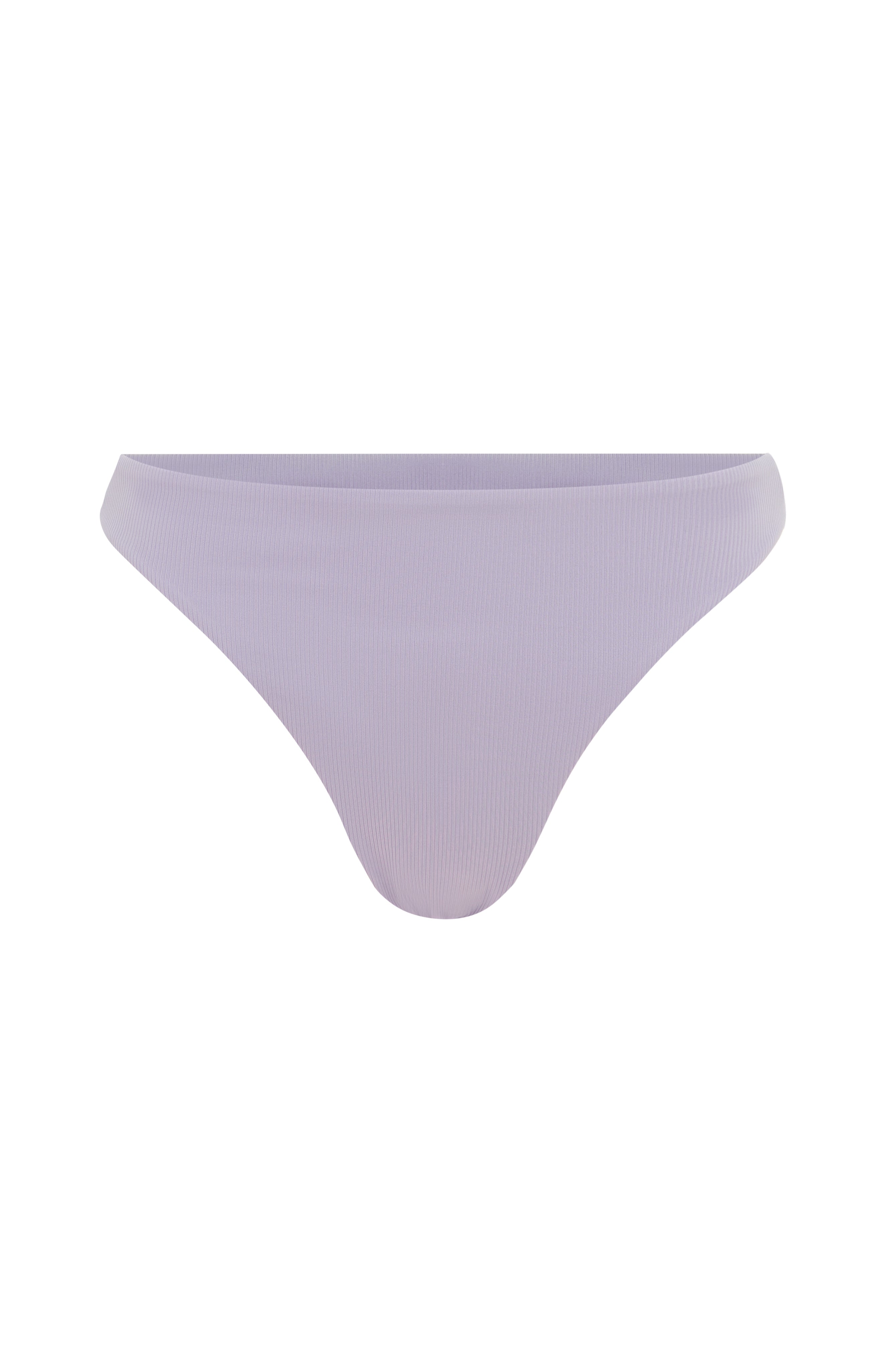 Faye Bikini Bottom - Lilac Rib - sustainable swimwear