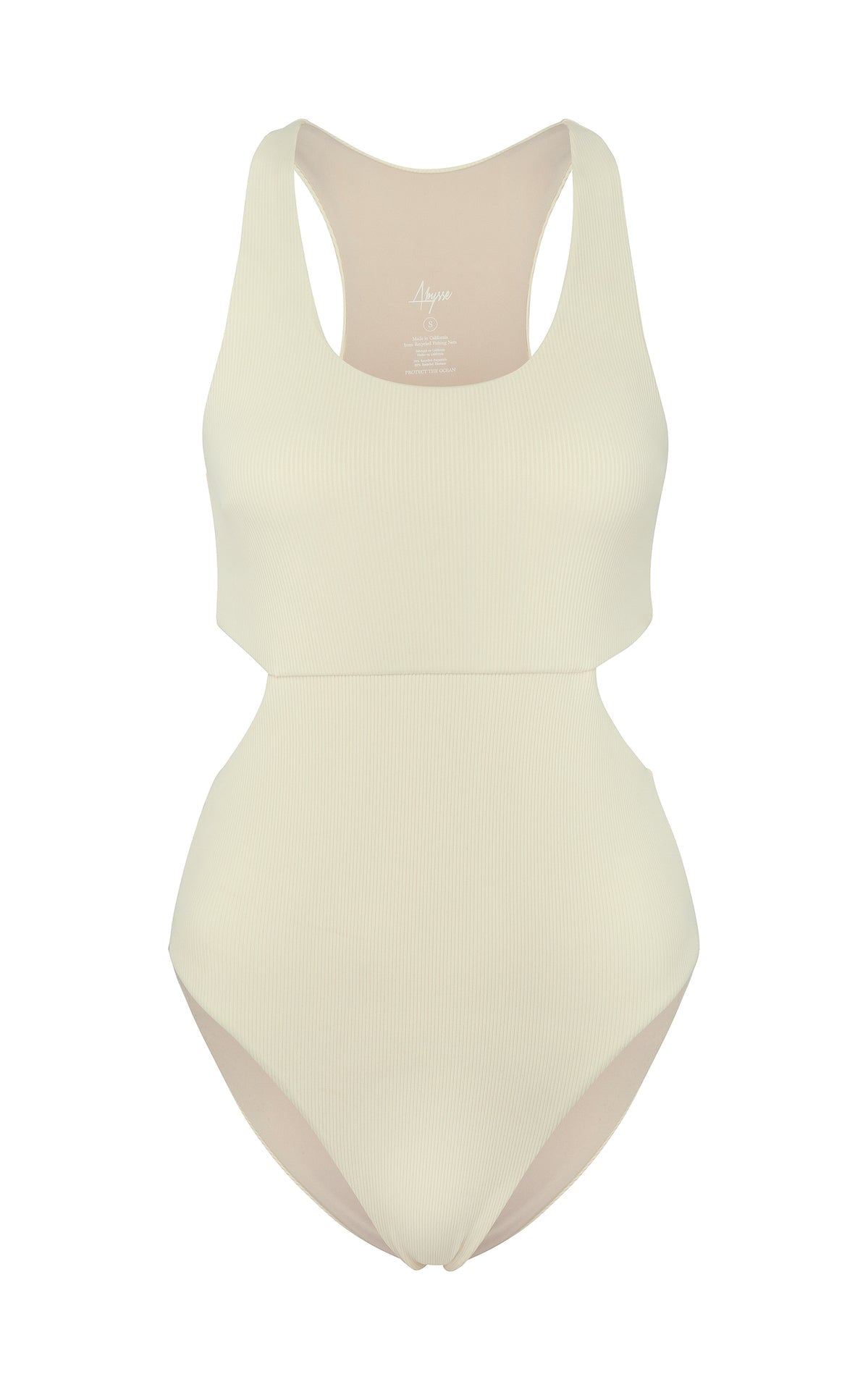 Margo is our new sporty one piece designed to be in mouvement with a racer back and a full bottom, we added some cuts-out for the fun & style. Fits like a glove! Made from recycled fabrics, double lined for no see through. TRY it now!
