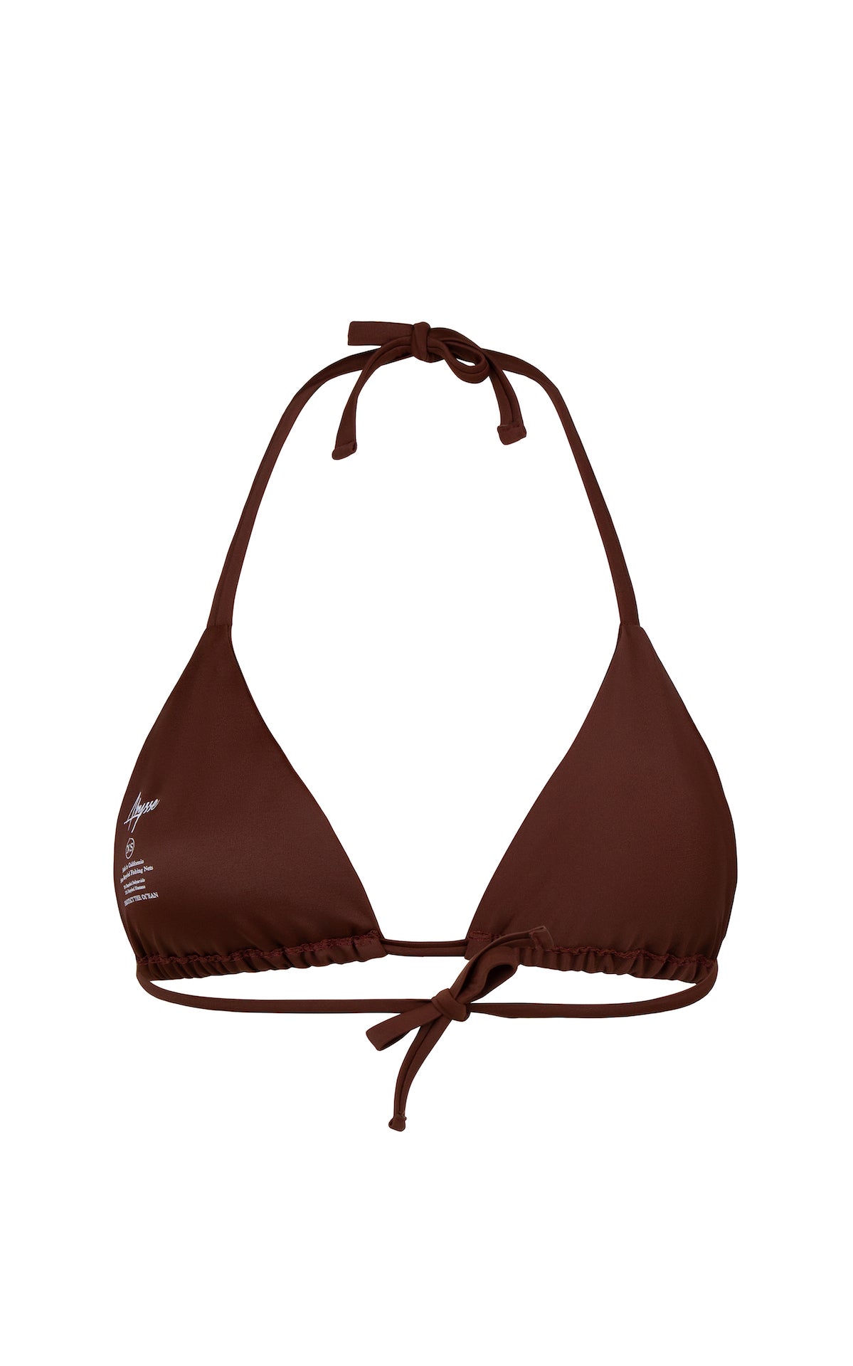 Maya | Triangle Top Bikini - Reef- Chocolate| ABYSSE (Free Shipping in USA)
